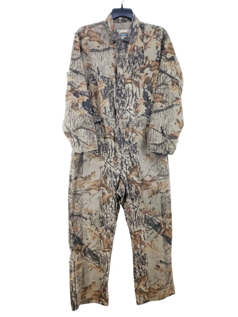 Deer River Mens Size Large Camouflage Hunting Coveralls